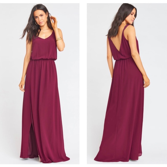 Show Me Your MuMu Dresses & Skirts - Show Me Your Mumu Kendall Maxi Dress in Merlot Chiffon